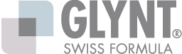 Auf weißem Hintergrund wird ein Logo für Glynt Swiss Formula angezeigt.