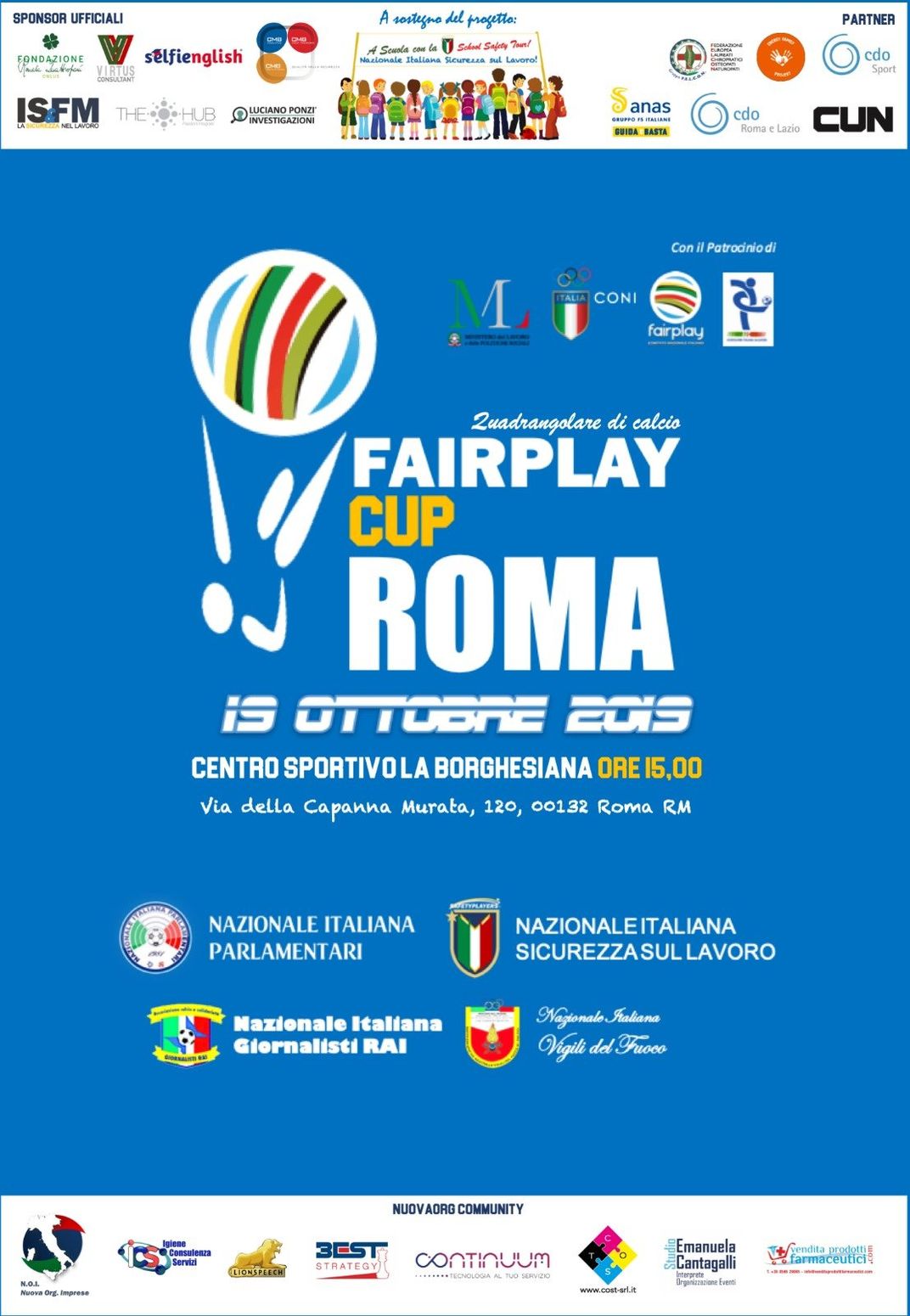fairplay cup roma 19 ottobre 2019