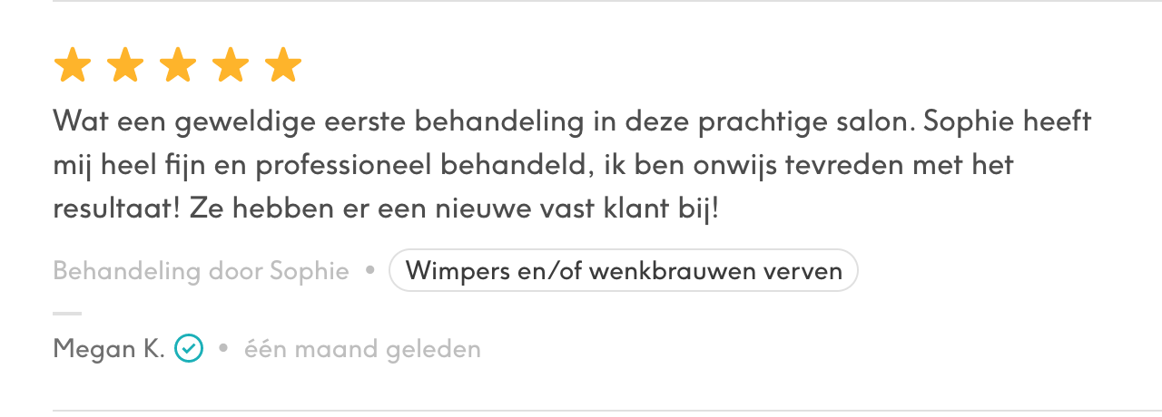 Een recensie van een product in een andere taal dan Engels