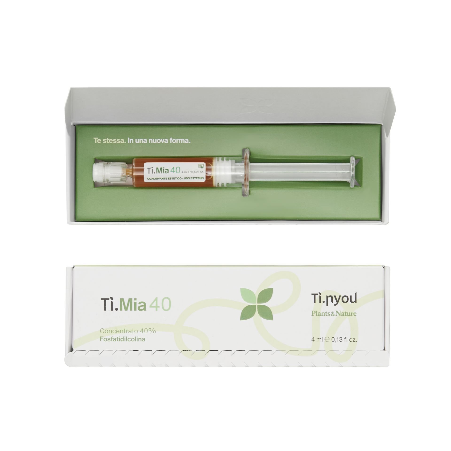 Una scatola con dentro una siringa e una scatola con dentro una siringa.