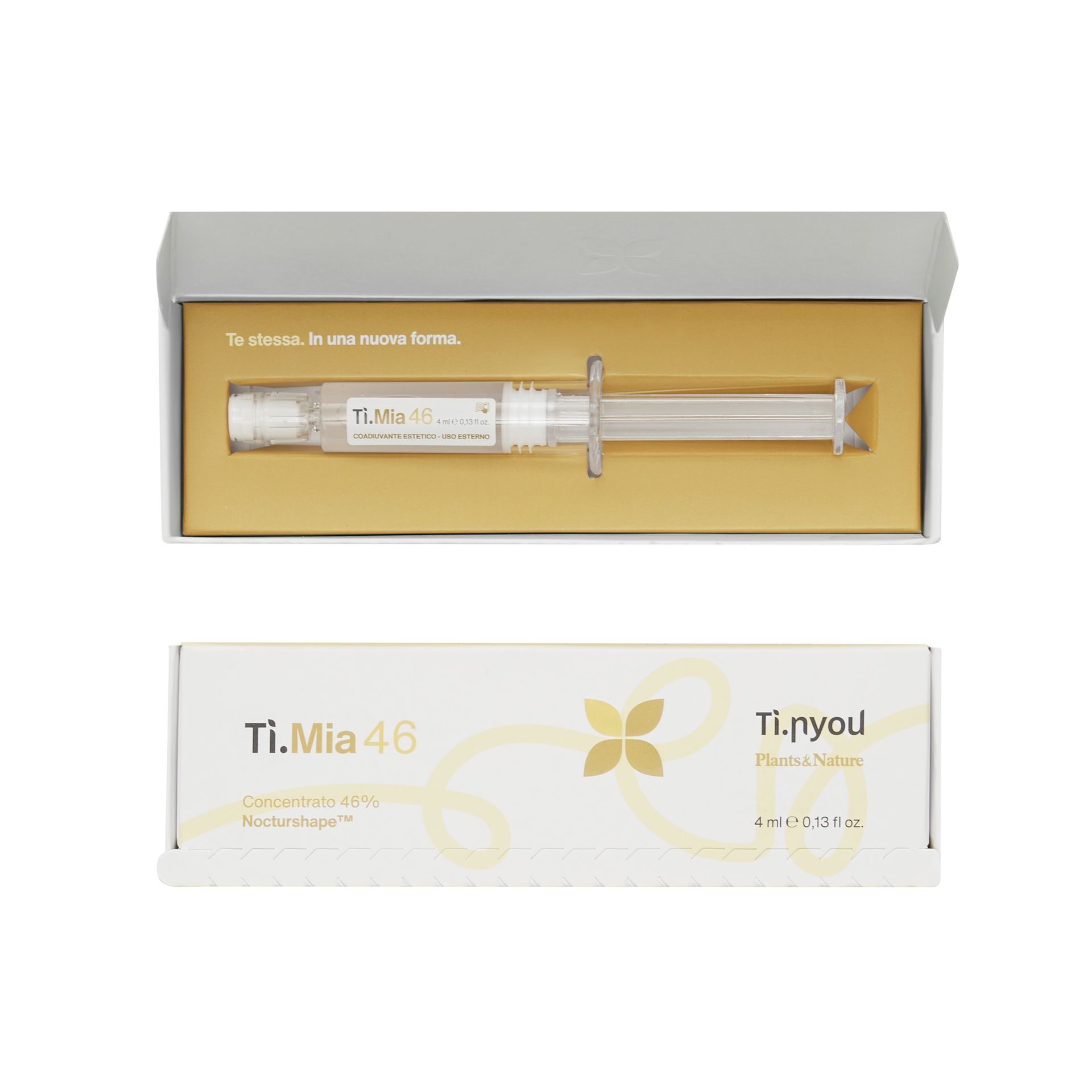 Una scatola con dentro una siringa e una scatola con dentro una siringa.