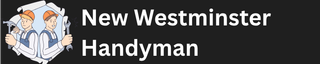 Logo for New Westminster Handyman featuring two cartoon handymen with tools.