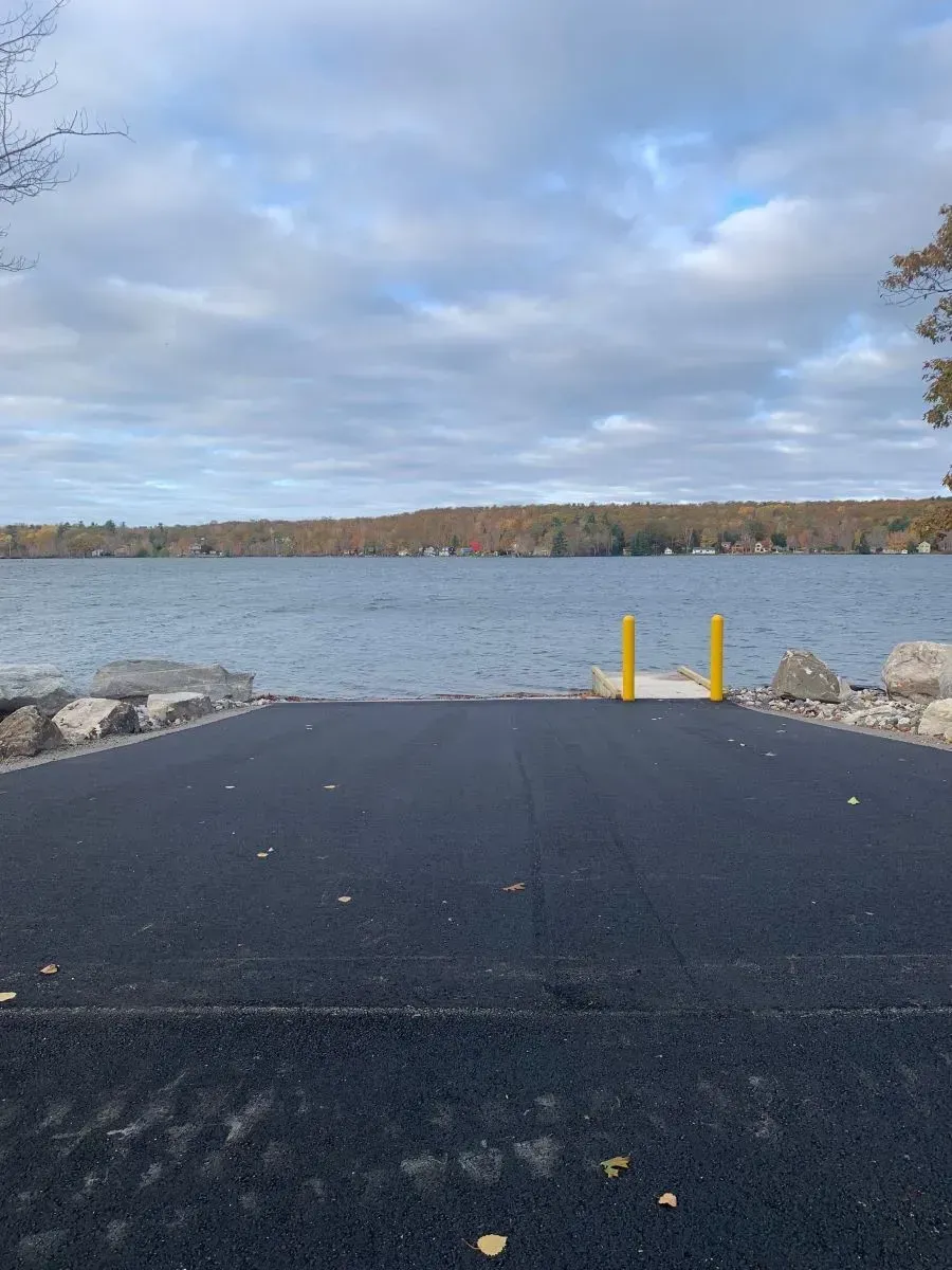 A road that leads to a body of water