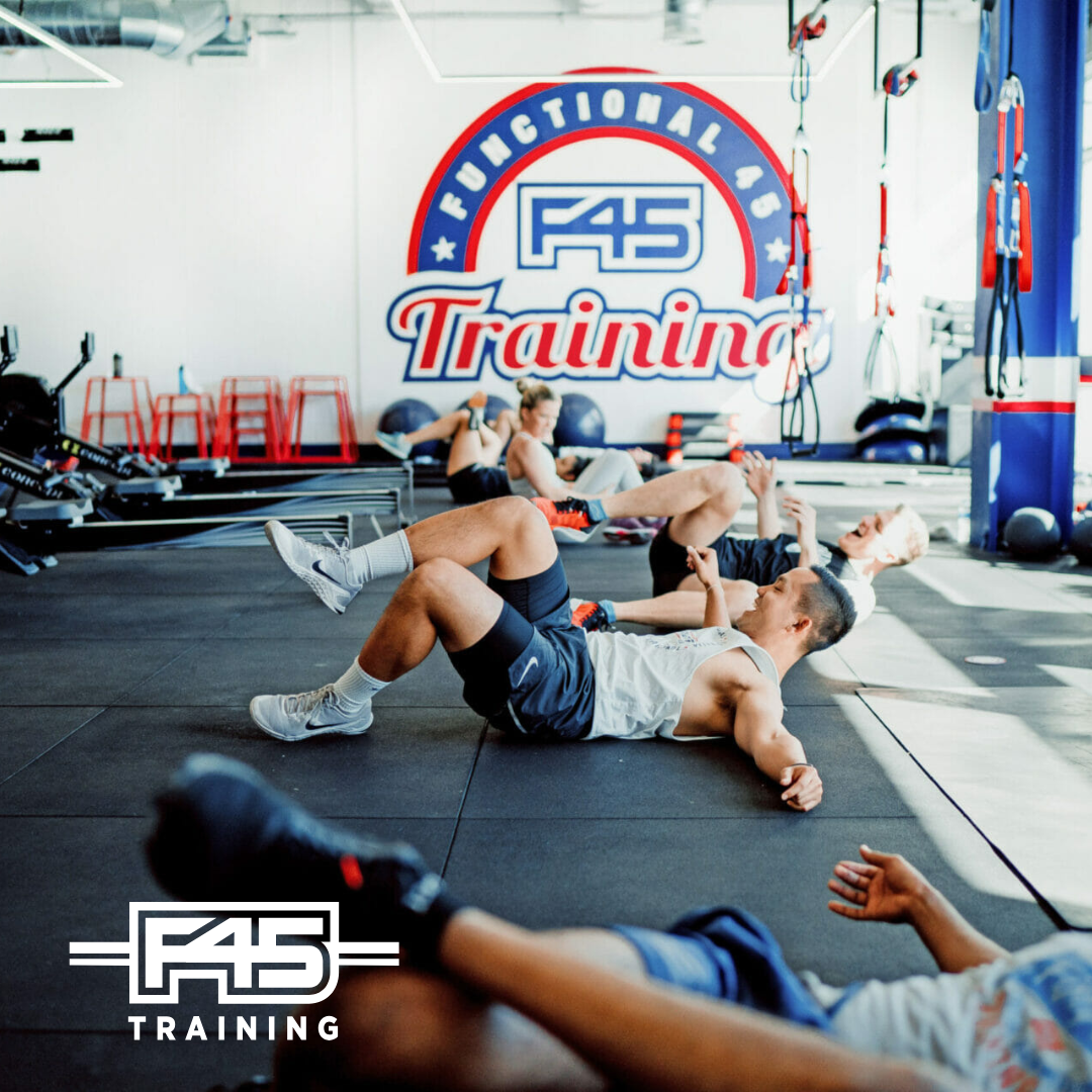 F45 Training picture. People in the gym. 