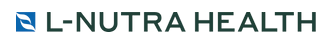 A logo for l-nutra health is shown on a white background