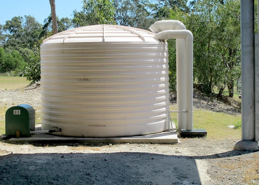 larger cream coloured water tank