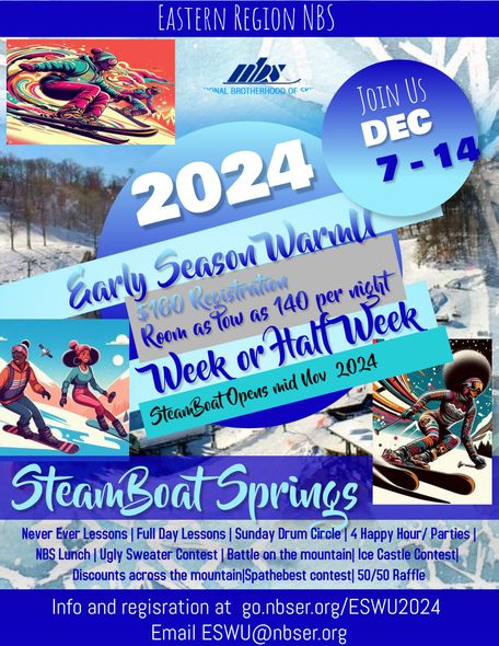 A poster for steamboat springs early season warm up.