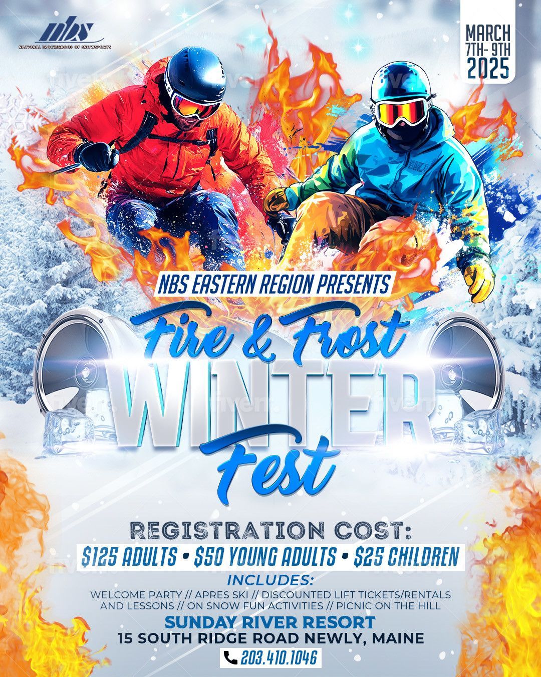 A poster for a fire and frost winter fest.