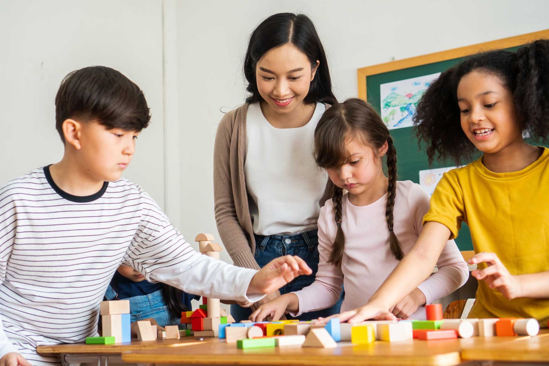 Children Play with Wooden Blocks — Panama City Beach, FL — Eselin Educational Services