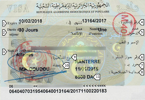 visa express algérie en ligne à distance ambassade consulat paris simple rapide meilleur prix