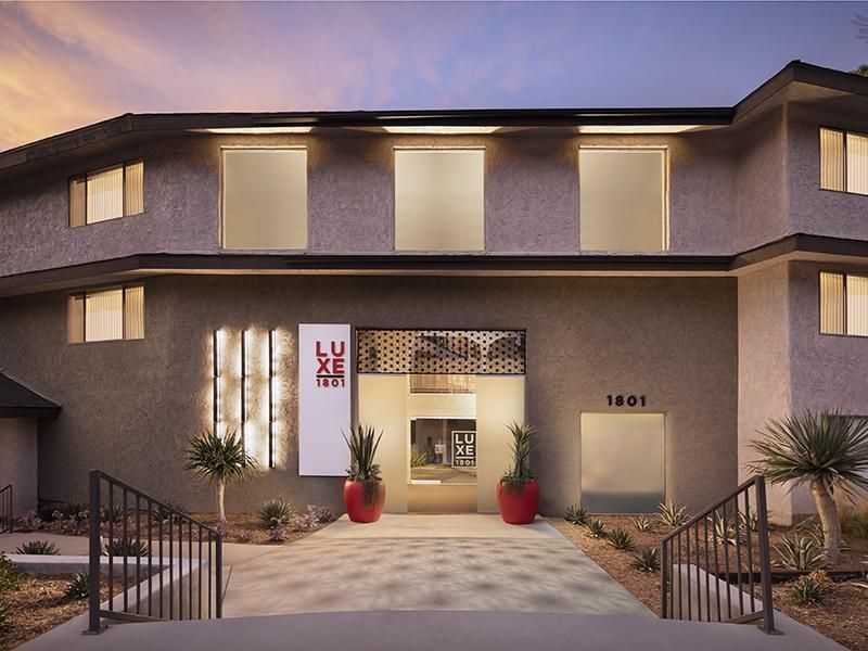 A large building with the number 1801 on the front of it