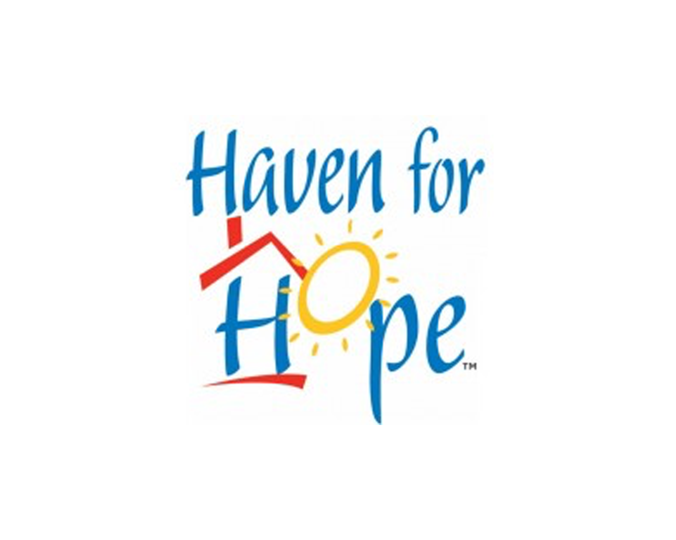 Haven for Hope logo: blue text with a house and sun graphic.