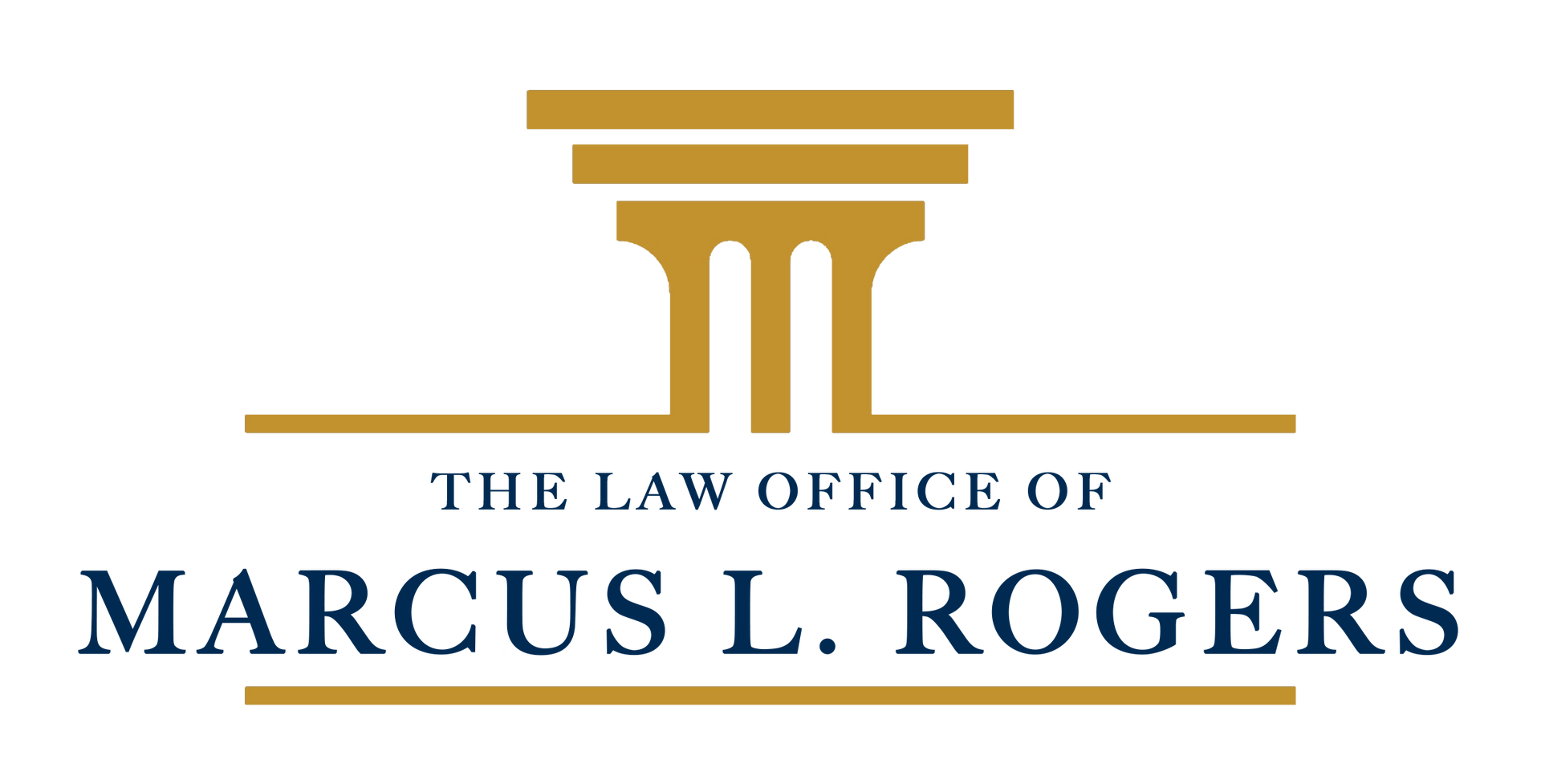 A logo for the law office of Marcus L. Rogers.