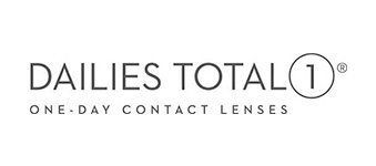 A logo for dailies total 1 one day contact lenses.