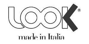 A black and white logo for look made in italia.