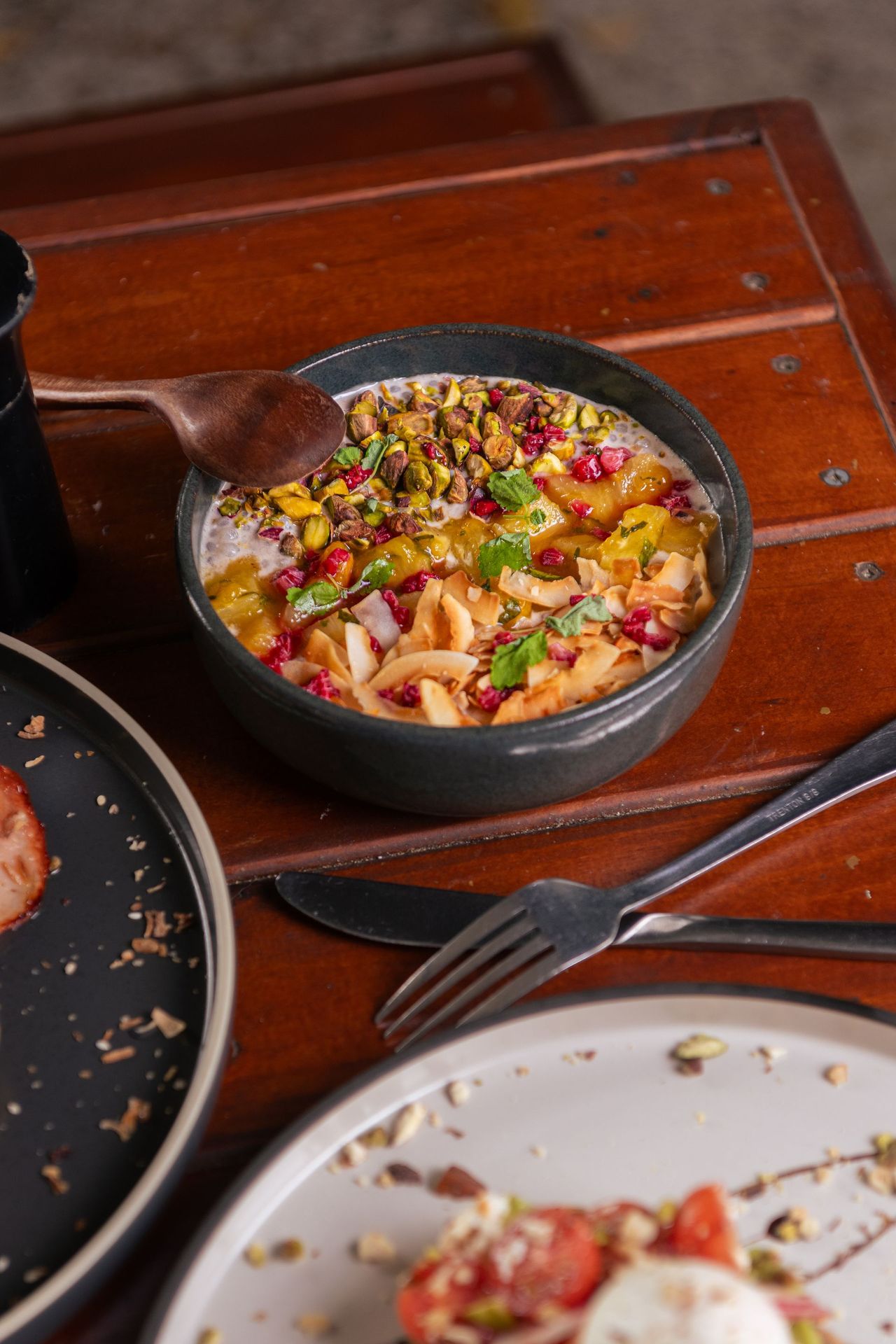 Bowl dish on a timber table