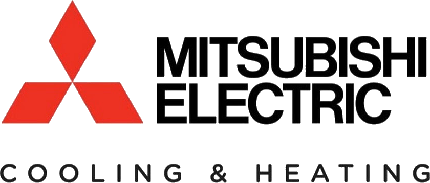 The logo for mitsubishi electric cooling and heating