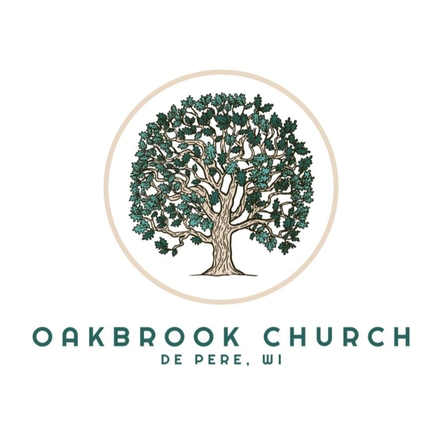 A logo for oakbrook church in de pere wi