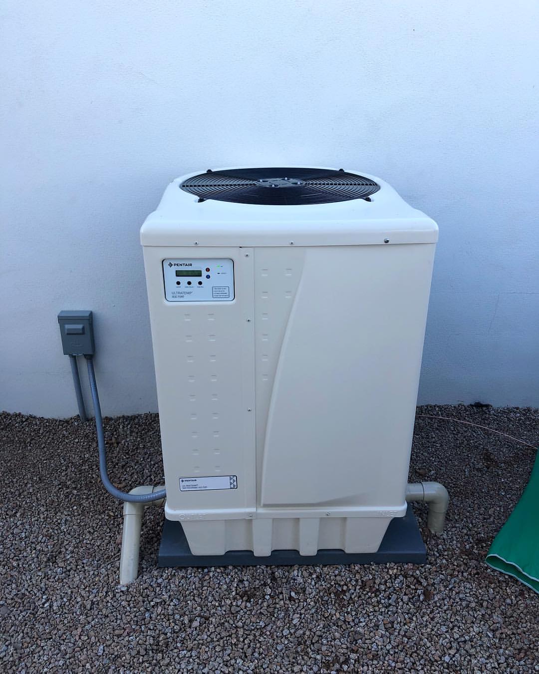 installed heater for pool
