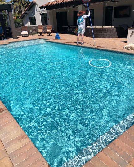 a pool serviced in scottsdale
