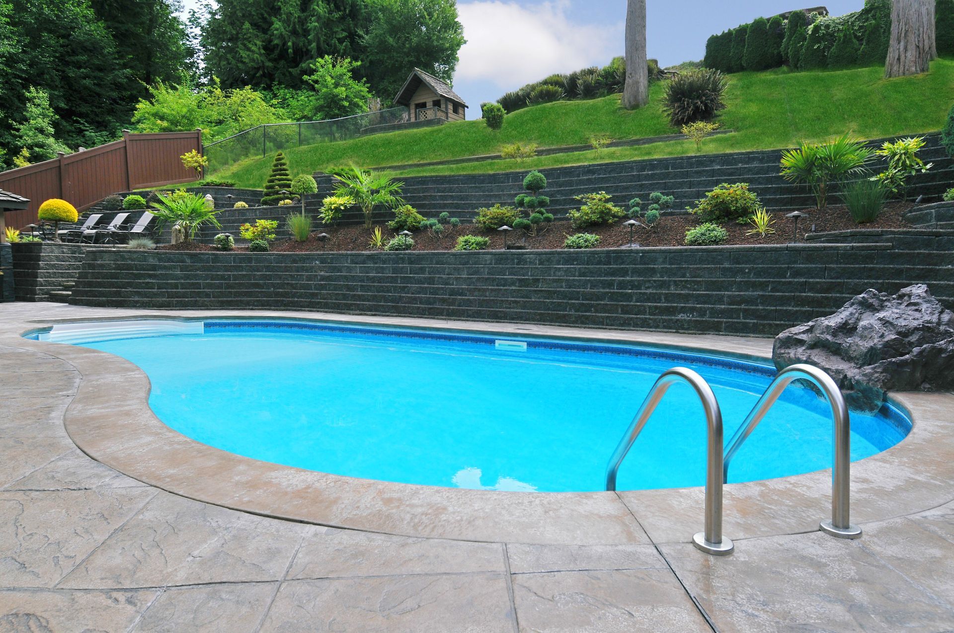 Well Cleaned Backyard Pool — Chula Vista, CA — Flores Swimming Pools And Landscape Construction