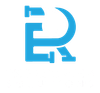 A light blue stylized logo consisting of the letters E and R merged together against a white background.