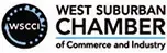 West Suburban Chamber of Commerce and Industry logo with a black and blue circular graphic.