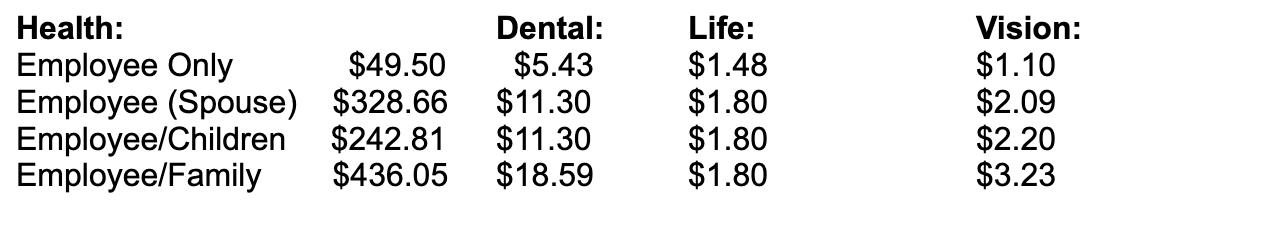 A blurred image of a table that says health dental life vision