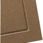 Two textured, tan-colored panels; one with a raised rectangular border.