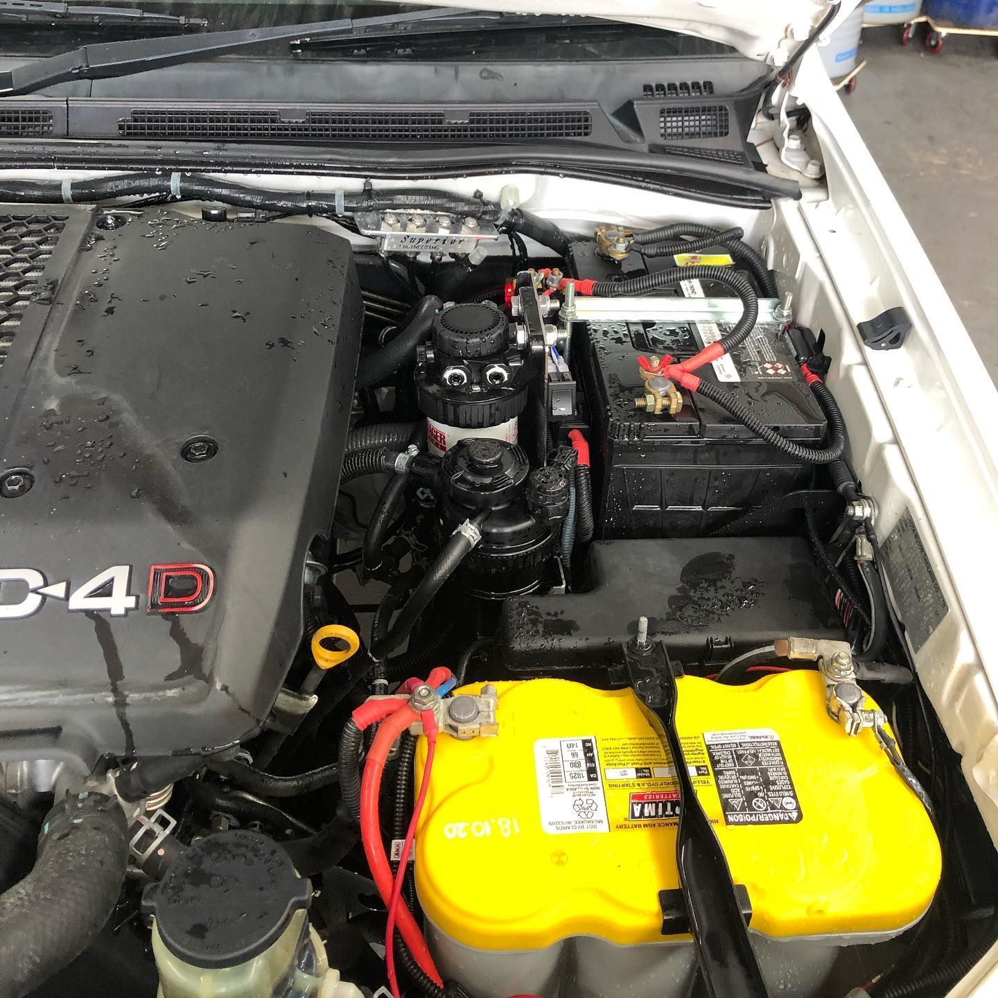 Engine Compartment of a White Truck — Atlas 4X4 Touring & Mechanical in Tweed Heads, NSW