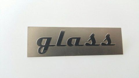 Cod. Targhetta in acciaio