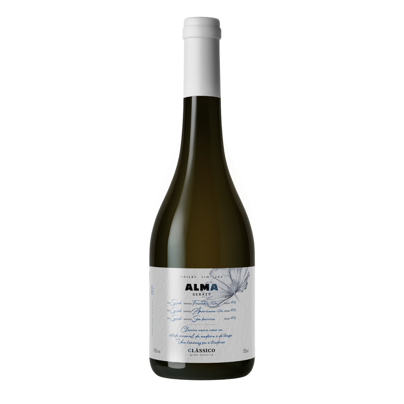 Um rótulo de vinho sauvignon blanc com uma imagem de folhas