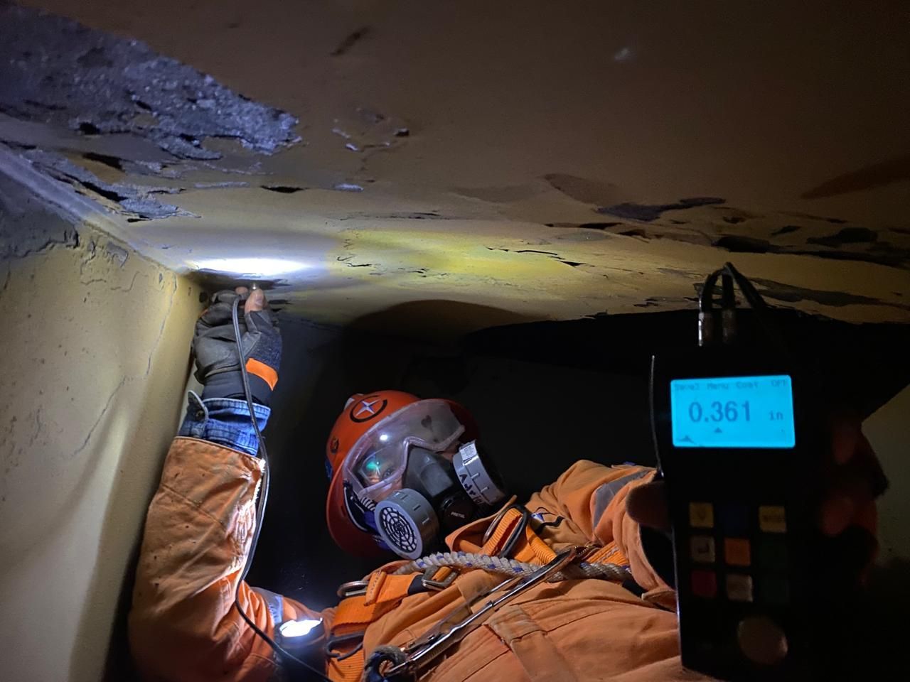 Medición de espesores de acero, líquidos penetrantes, partículas magnéticas, corrientes de Eddy.