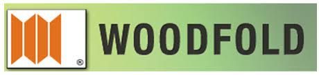 A woodfold logo on a green background