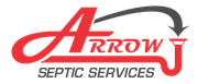 Logo: Red "Arrow" with a curved gray line and a plumbing pipe, "Septic Services" below.