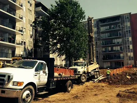 Truck parked in a commercial site — Franklin, TN — Henry Drilling LLC