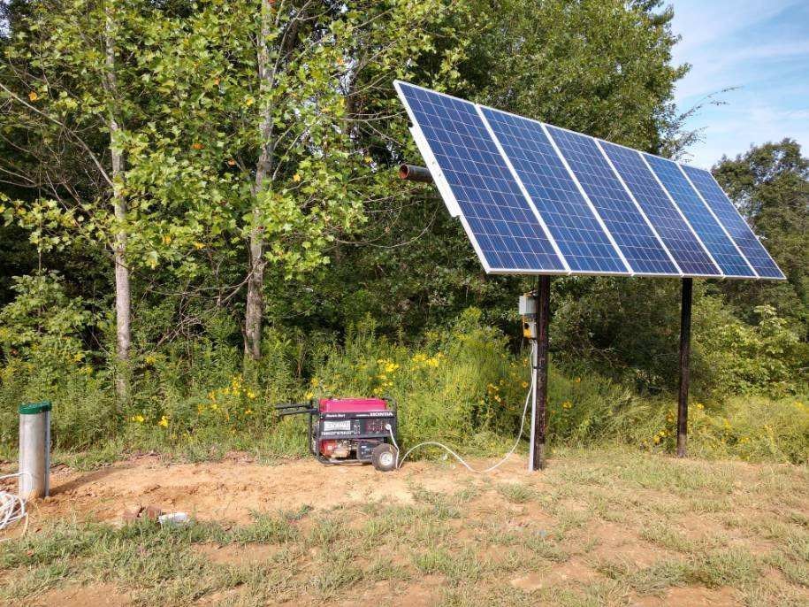 Solar power connectd to a pump — Franklin, TN — Henry Drilling LLC