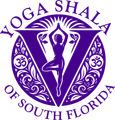 Purple Yoga Shala of South Florida logo with a person in a yoga pose inside a