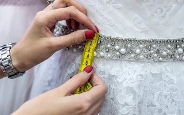 Clothing Alterations — Measuring Wedding Gown in Springfield, MA
