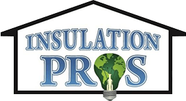 A logo for insulation pros with a house and a light bulb.