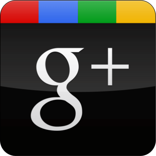 A google plus icon on a black background