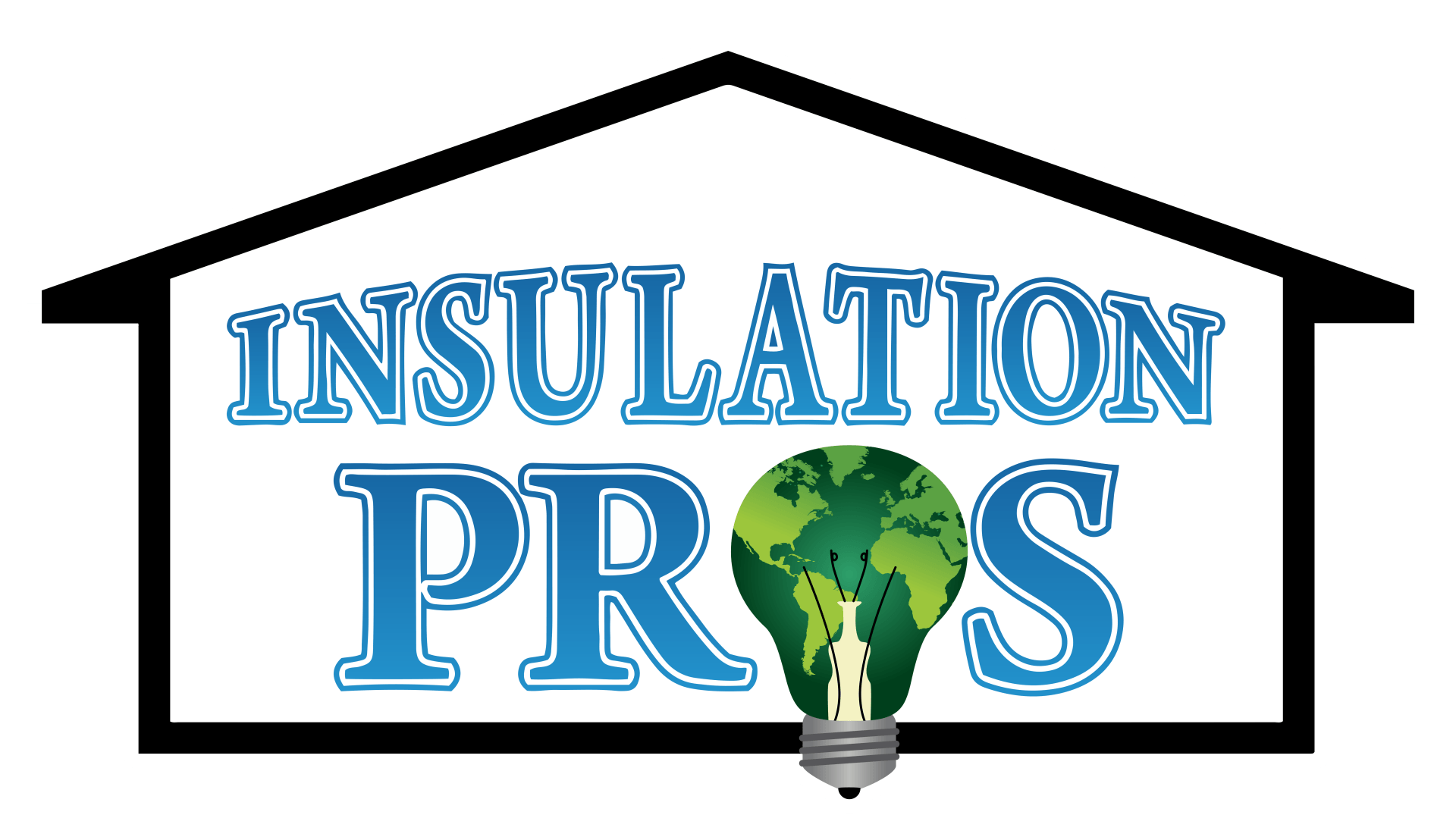 A logo for insulation pros with a light bulb in the middle