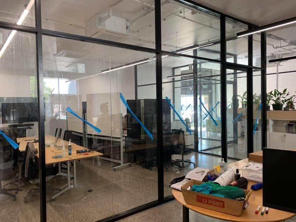 Modern Office Space With Glass Walls