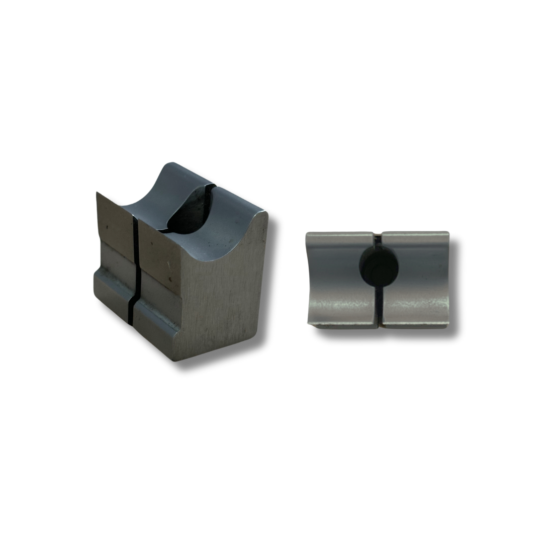 Side and top view of clipper spares made by machine Knives Australia