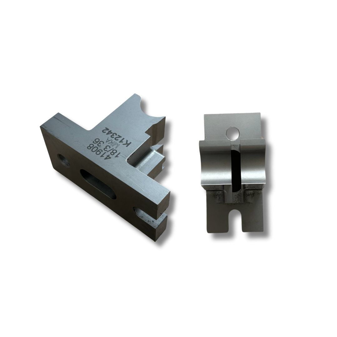 Side and top view of clipper spares made by machine Knives Australia