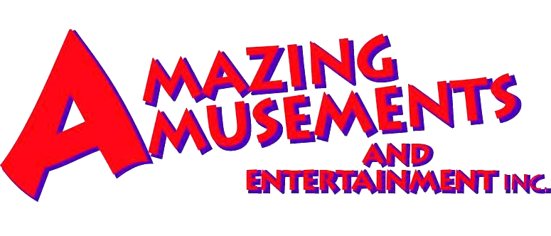 A red logo for "Amazing Amusements and Entertainment Inc." with a large stylized letter "A" and blue drop shadows.