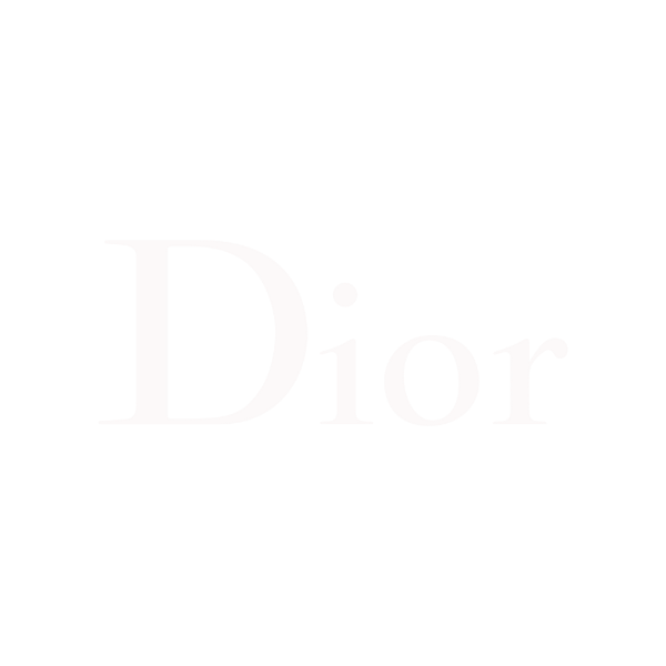 Logotipo da Dior em rosa claro sobre fundo branco.