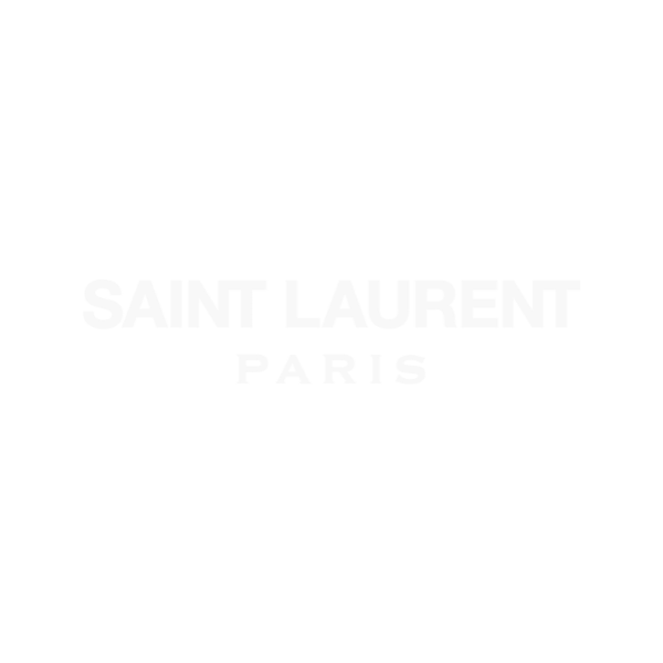 Logotipo da Saint Laurent em texto branco.