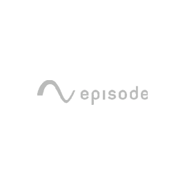 A logo for a company called episode on a white background.