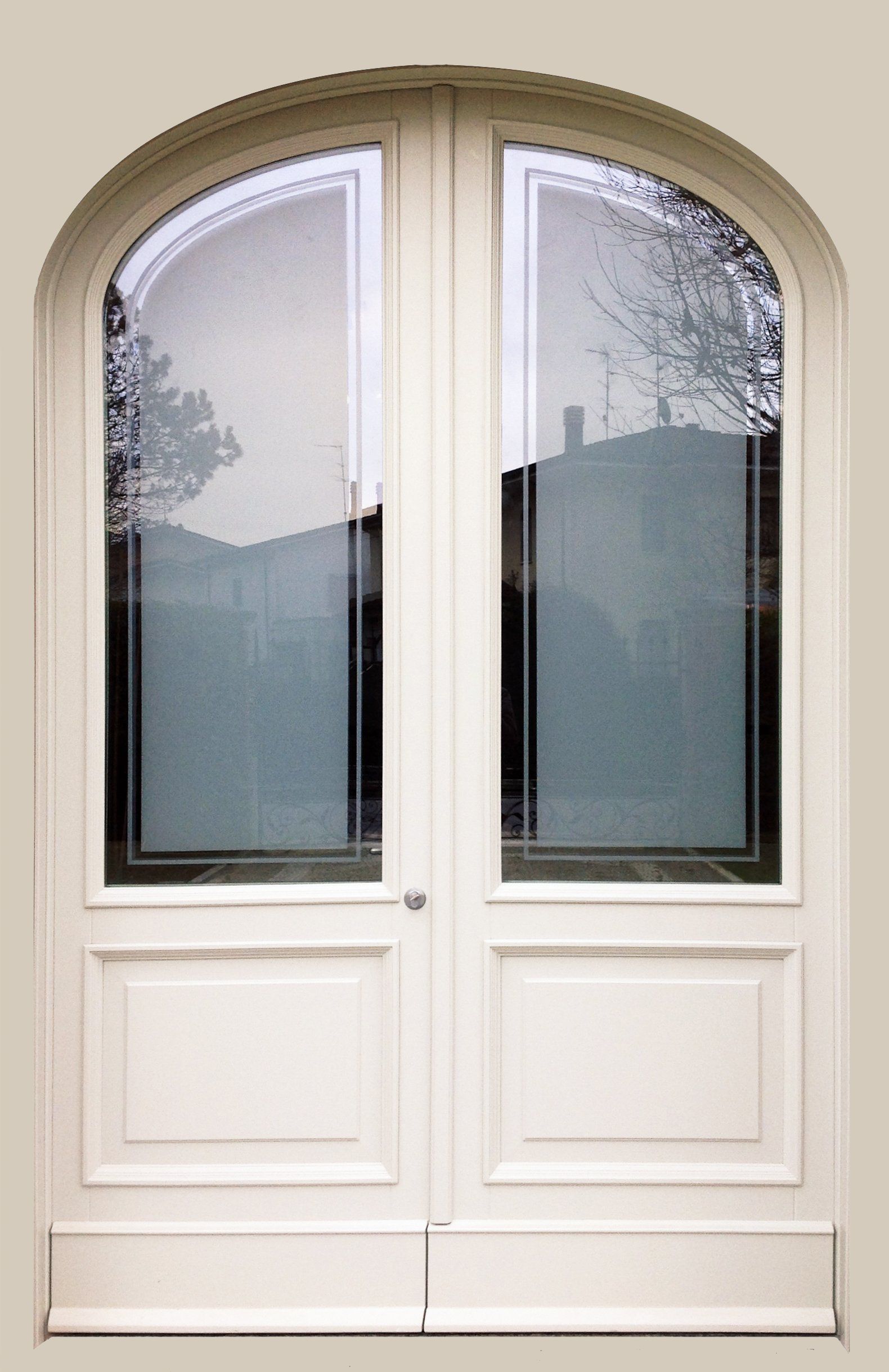 portoncino con vetrate classico